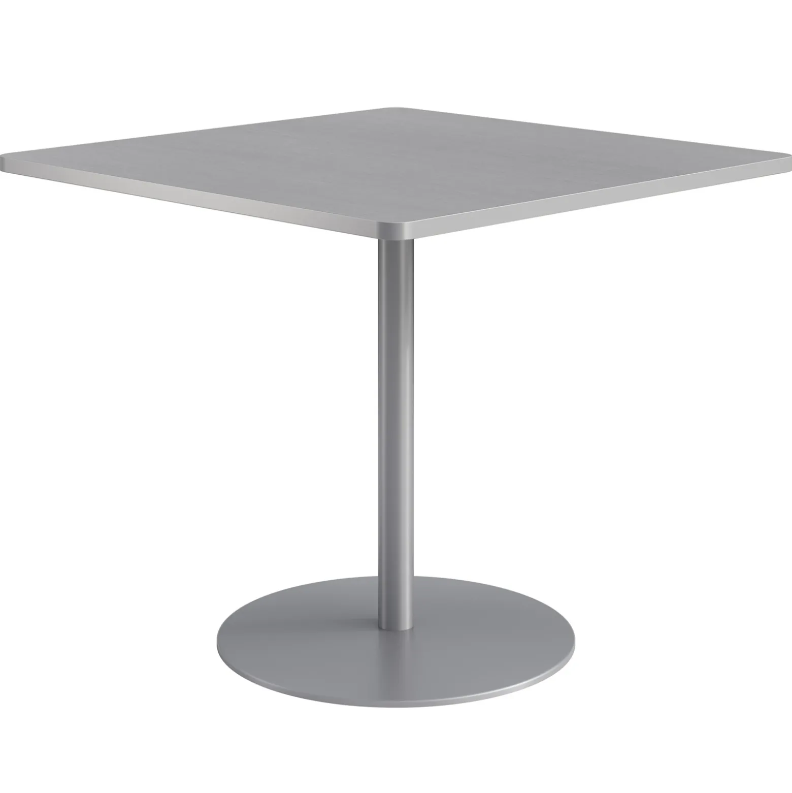 Café au lait Bar Height Square Table with Pedestal Base - 48"W