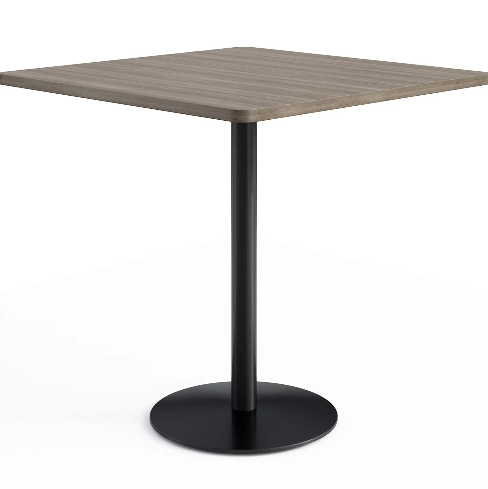 Café au lait Bar Height Square Table with Pedestal Base - 48"W
