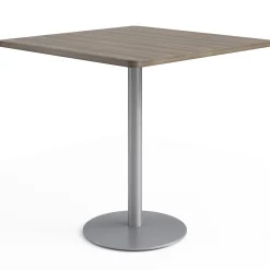 Café au lait Bar Height Square Table with Pedestal Base - 48