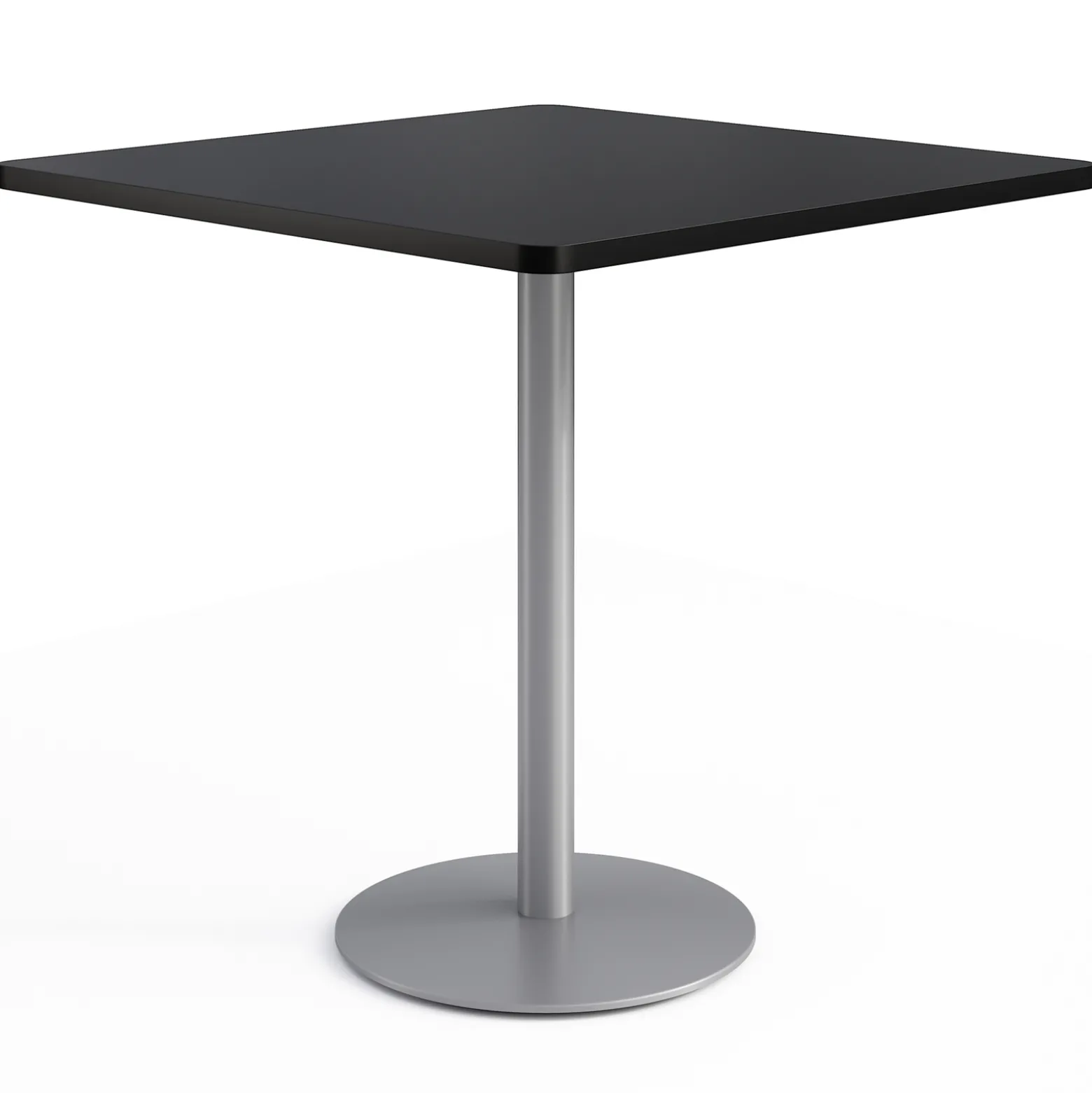 Café au lait Bar Height Square Table with Pedestal Base - 48"W