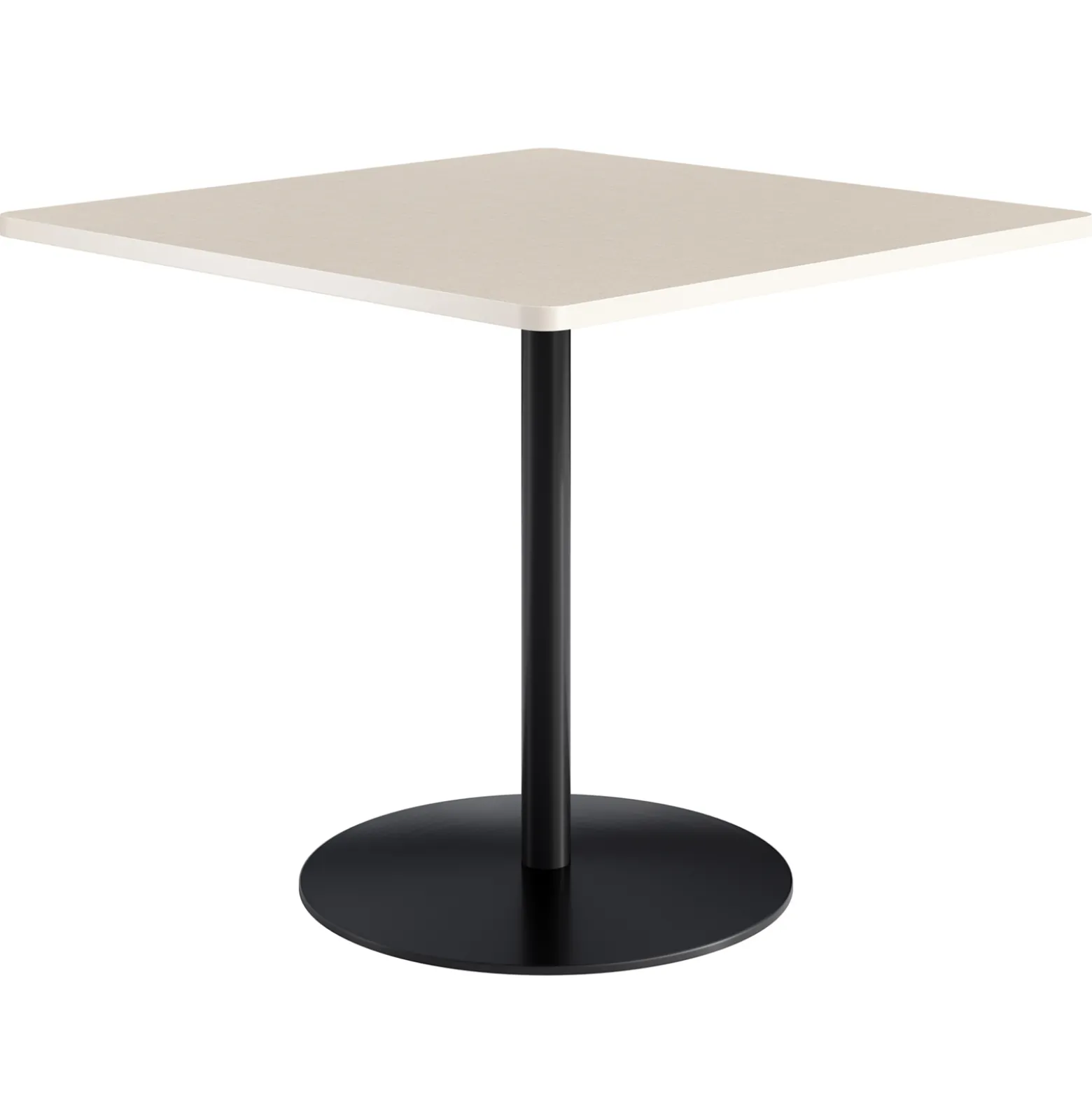 Café au lait Bar Height Square Table with Pedestal Base - 48"W