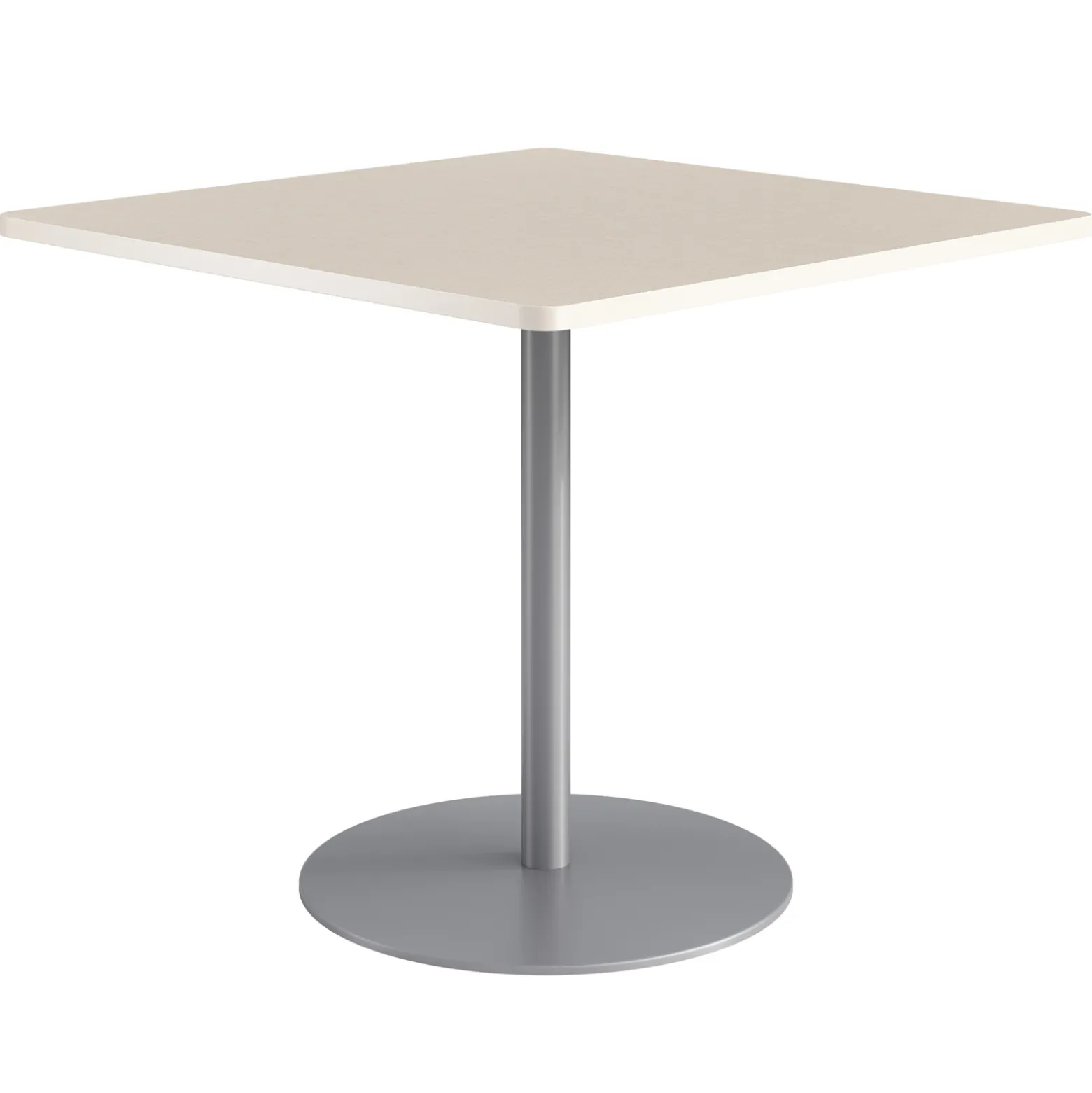 Café au lait Bar Height Square Table with Pedestal Base - 48"W