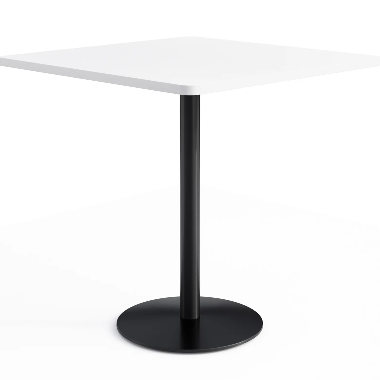 Café au lait Bar Height Square Table with Pedestal Base - 48"W