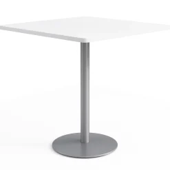 Café au lait Bar Height Square Table with Pedestal Base - 48