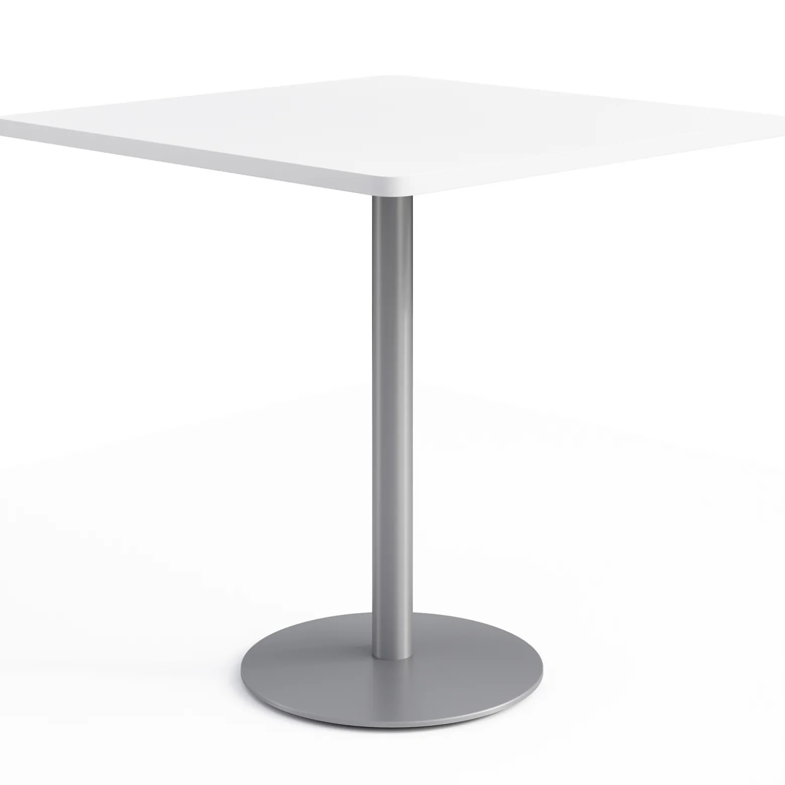 Café au lait Bar Height Square Table with Pedestal Base - 48"W