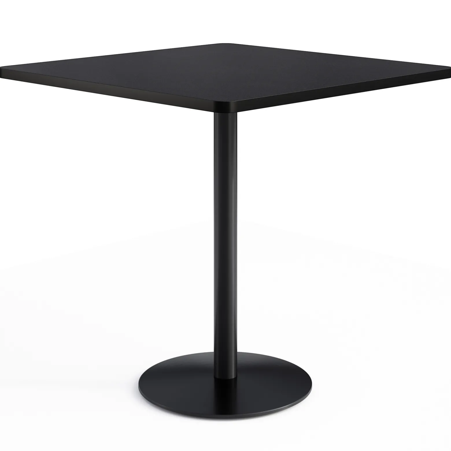 Café au lait Bar Height Square Table with Pedestal Base - 48"W