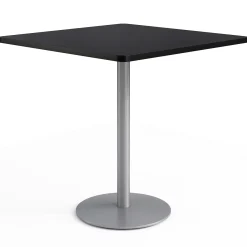 Café au lait Bar Height Square Table with Pedestal Base - 48