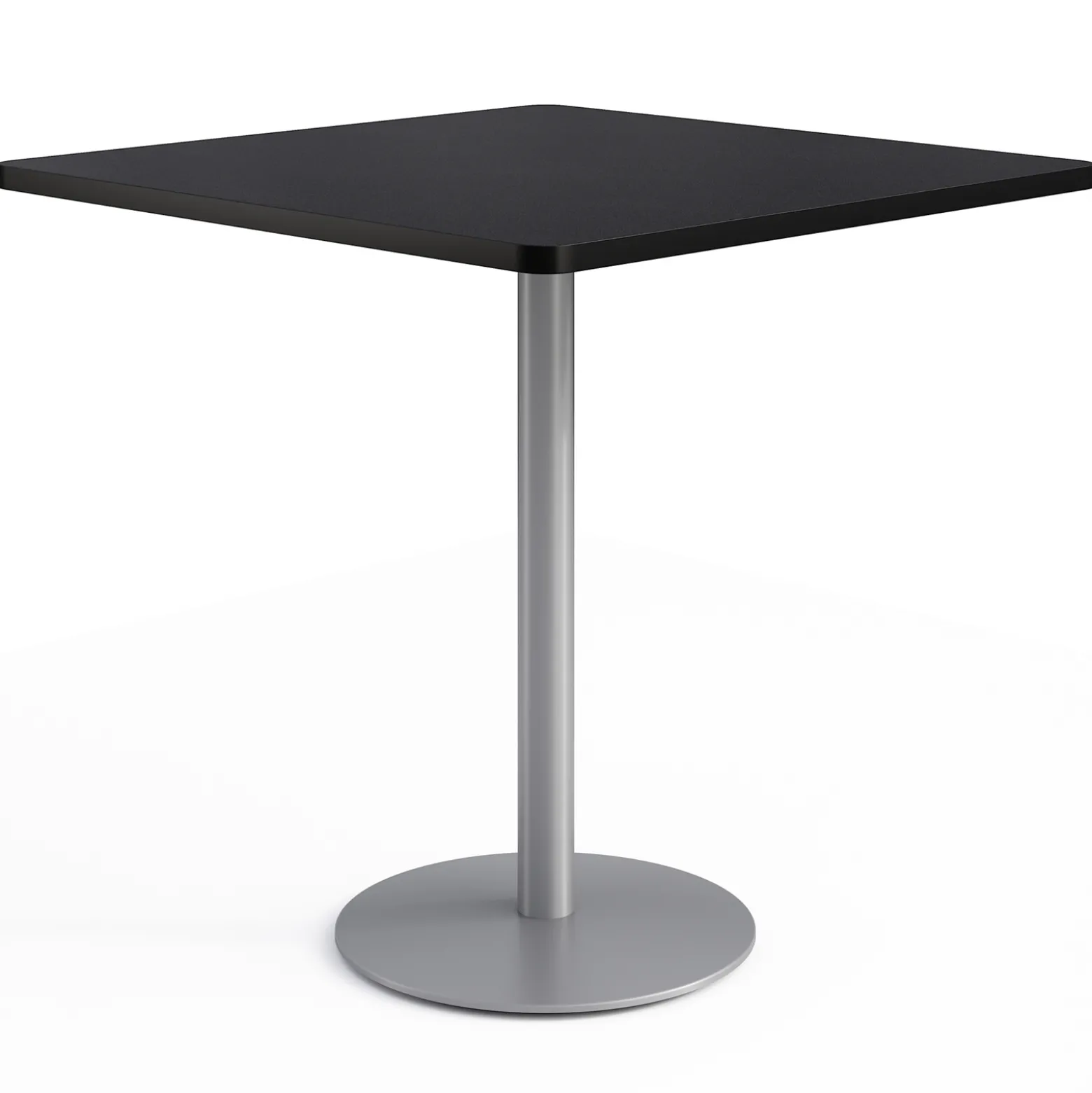 Café au lait Bar Height Square Table with Pedestal Base - 48"W