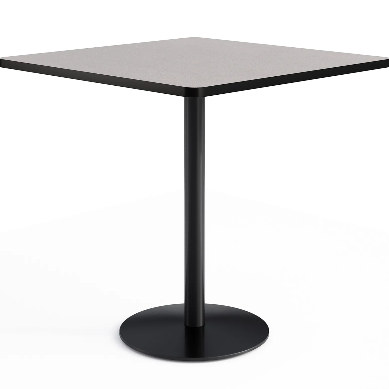 Café au lait Bar Height Square Table with Pedestal Base - 48"W