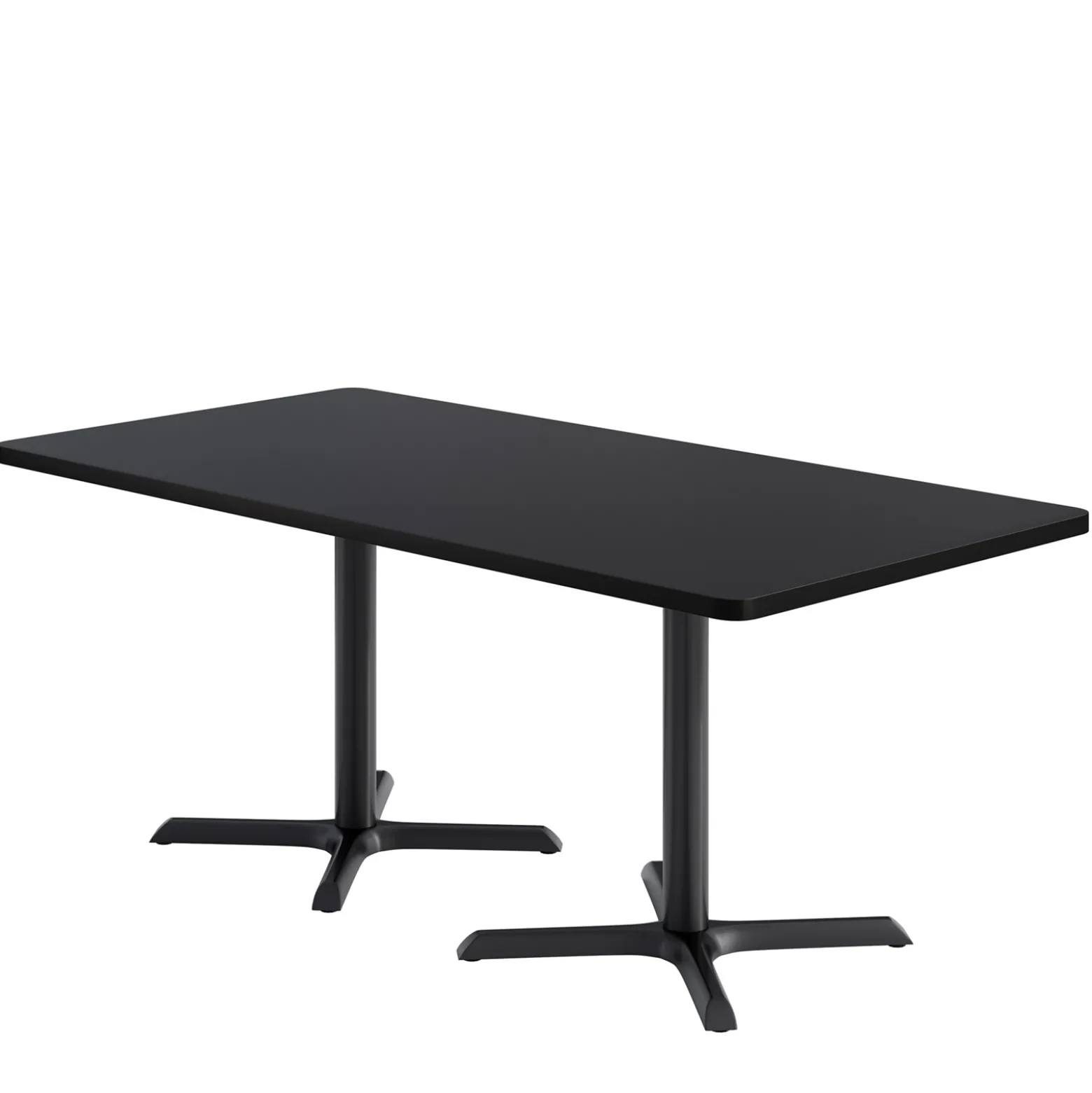 Café au lait Standard Height Rectangular Table with X Base - 72"W x 36"D
