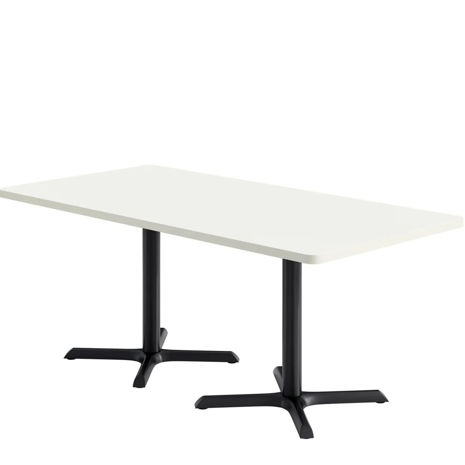 Café au lait Standard Height Rectangular Table with X Base - 72"W x 36"D