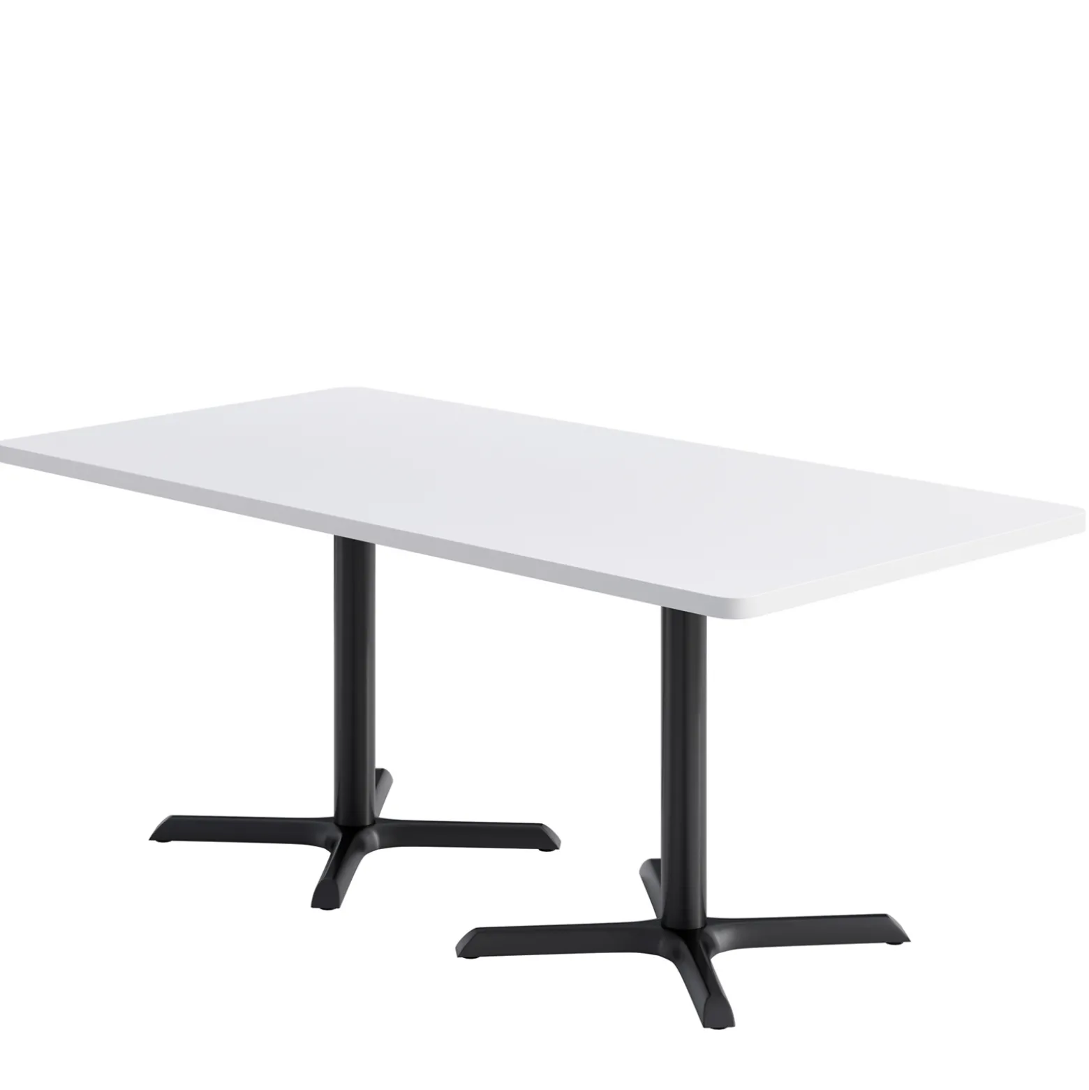 Café au lait Standard Height Rectangular Table with X Base - 72"W x 36"D