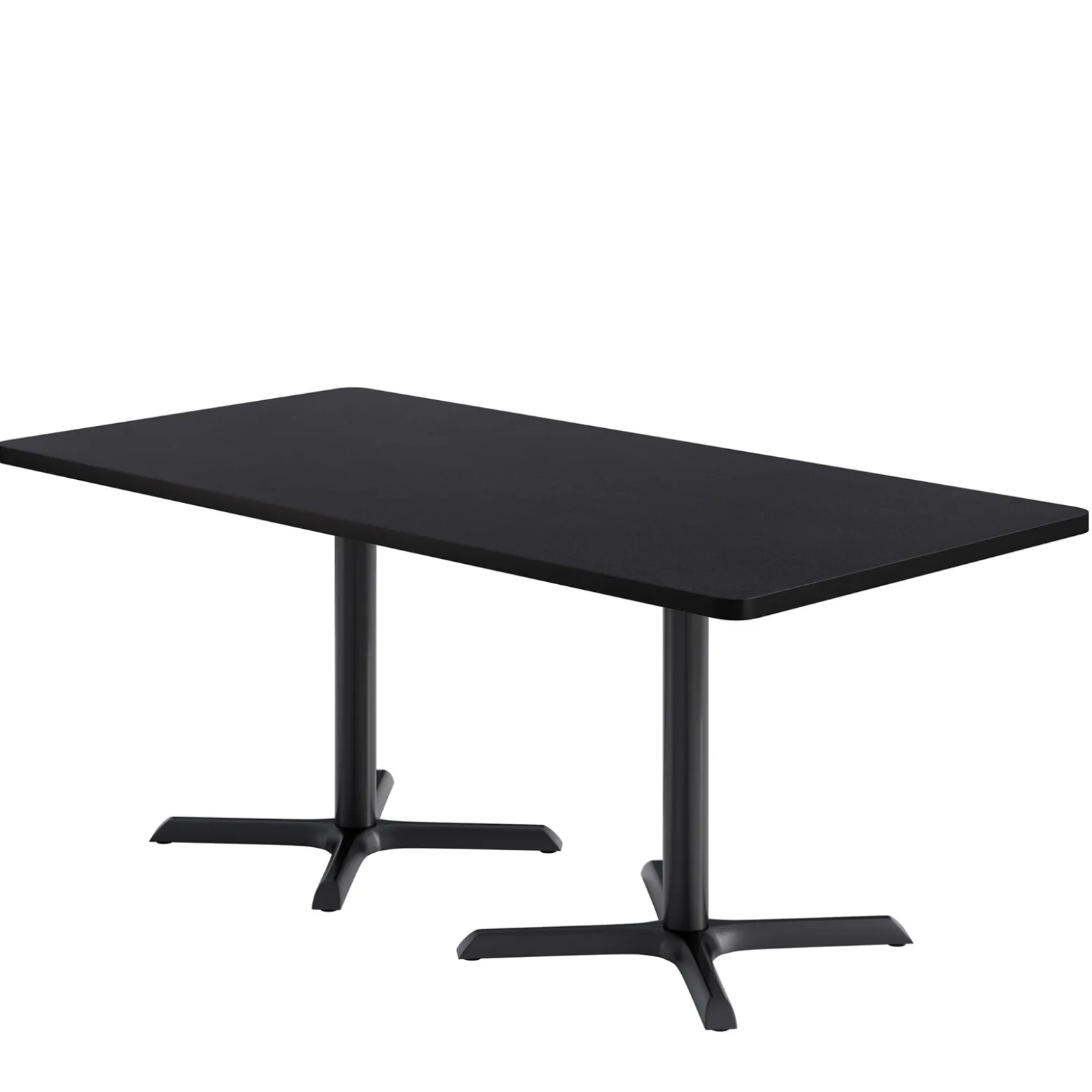 Café au lait Standard Height Rectangular Table with X Base - 72"W x 36"D