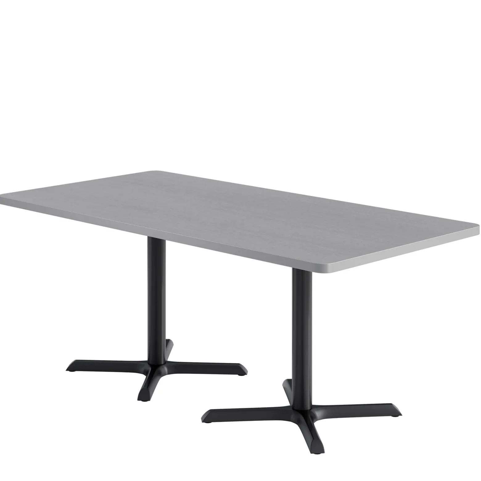 Café au lait Standard Height Rectangular Table with X Base - 72"W x 36"D