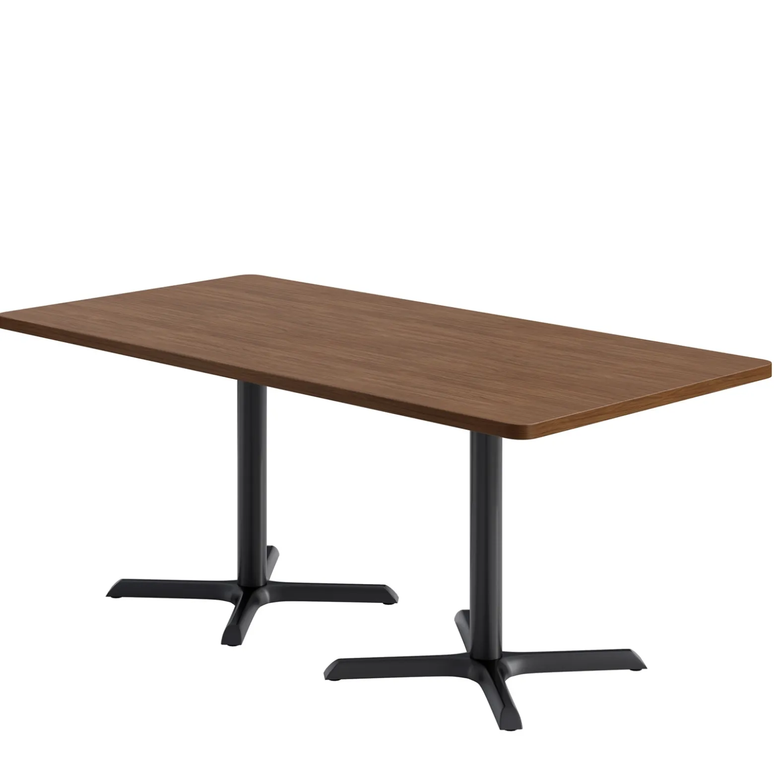 Café au lait Standard Height Rectangular Table with X Base - 72"W x 36"D