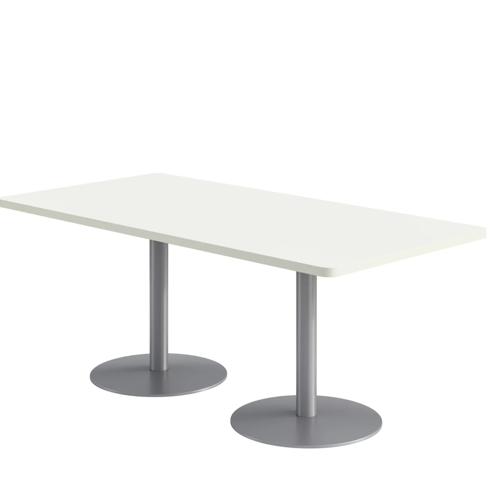 Café au lait Standard Height Rectangular Table with Pedestal Base - 72"W x 30"D