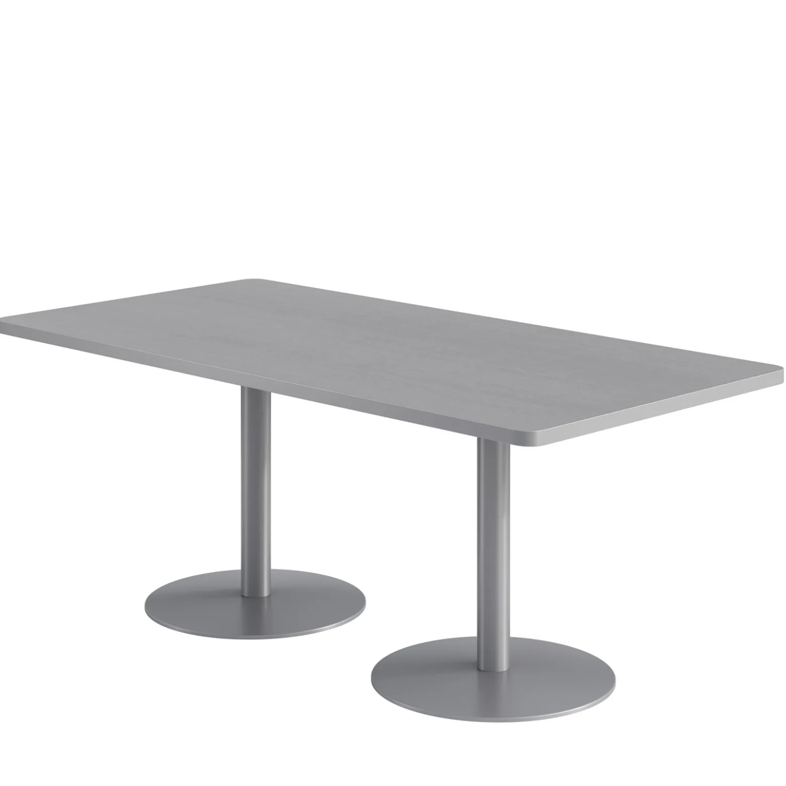Café au lait Standard Height Rectangular Table with Pedestal Base - 72"W x 30"D
