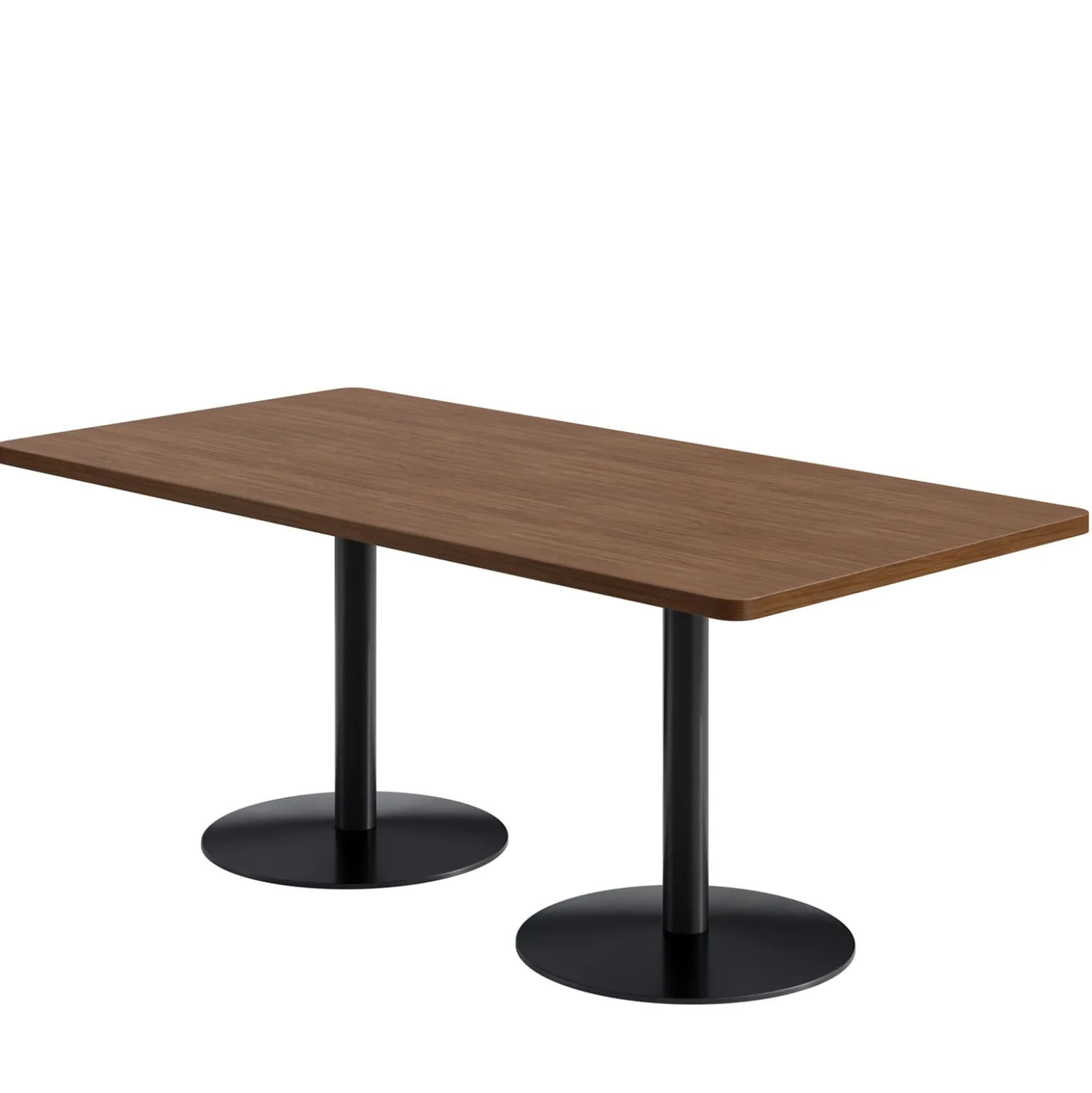 Café au lait Standard Height Rectangular Table with Pedestal Base - 72"W x 30"D