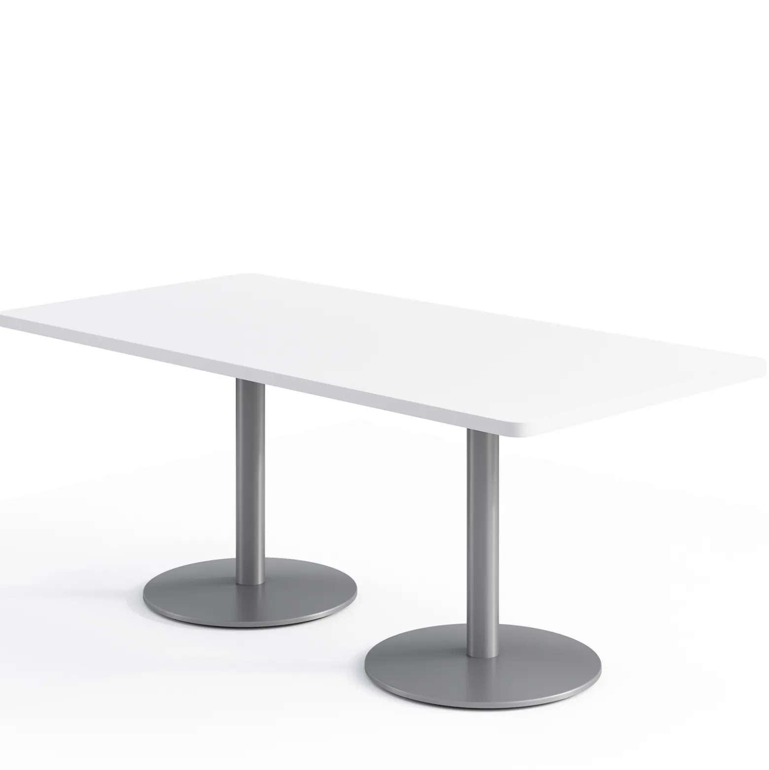 Café au lait Standard Height Rectangular Table with Pedestal Base - 72"W x 30"D