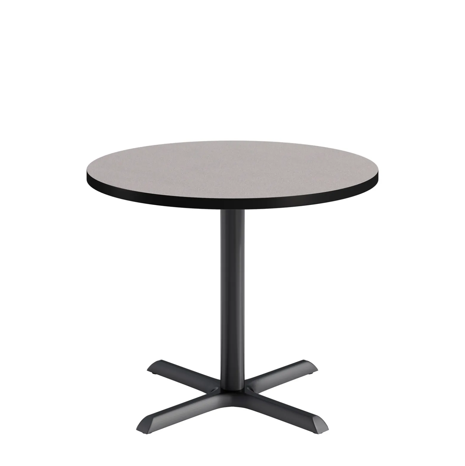 Café au lait Standard Height Round Table with X-Base - 36"W