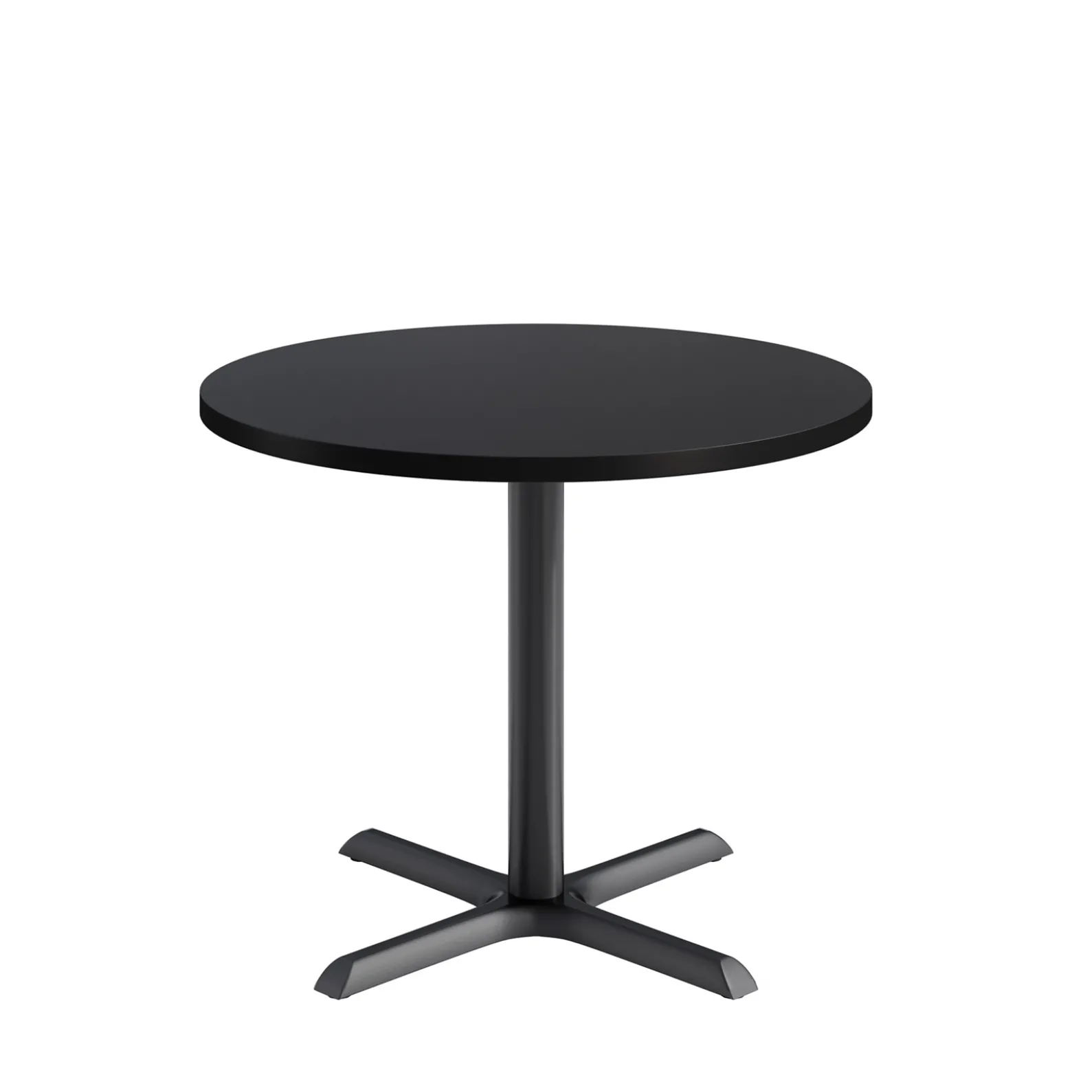 Café au lait Standard Height Round Table with X-Base - 36"W