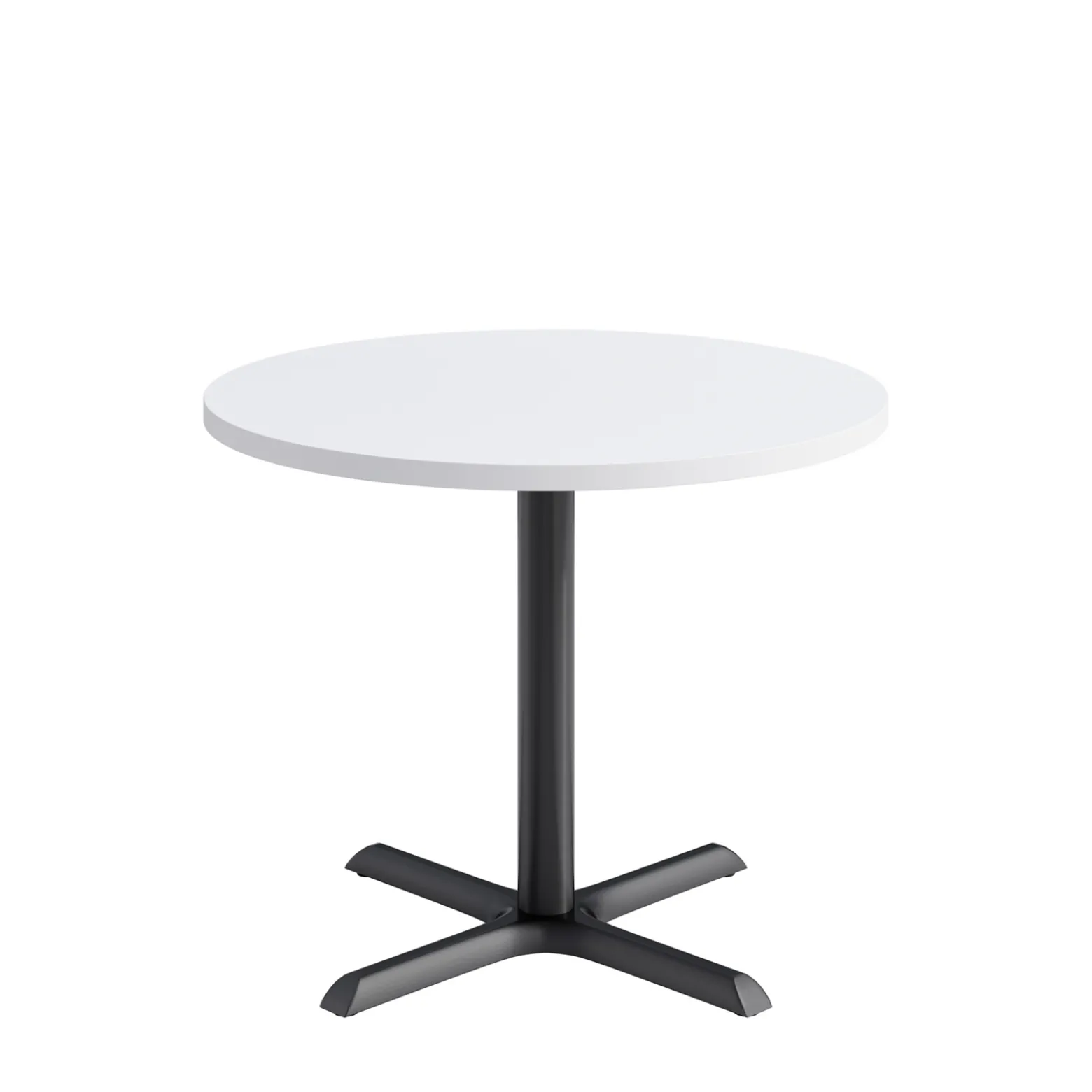 Café au lait Standard Height Round Table with X-Base - 36"W