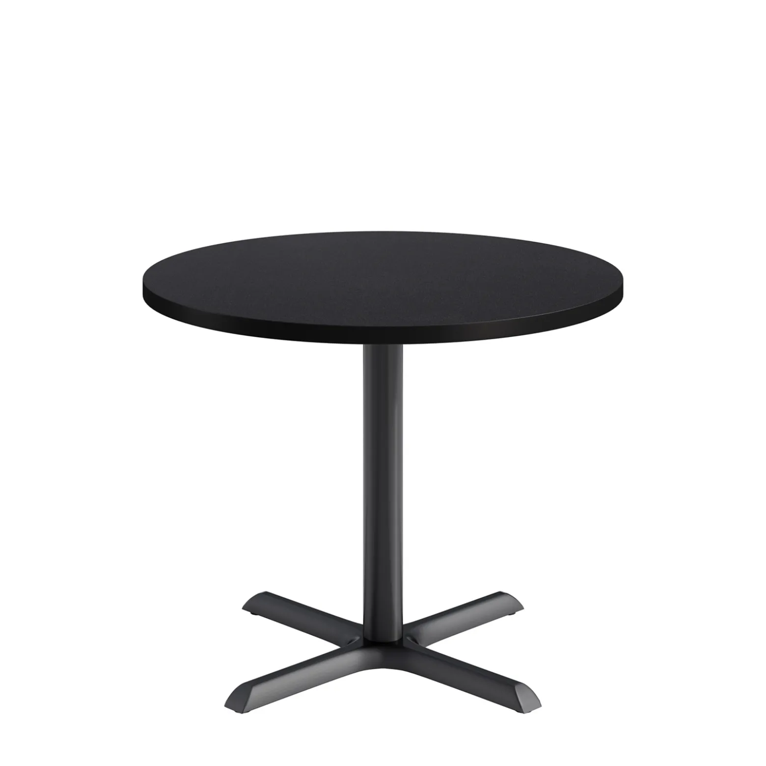 Café au lait Standard Height Round Table with X-Base - 36"W