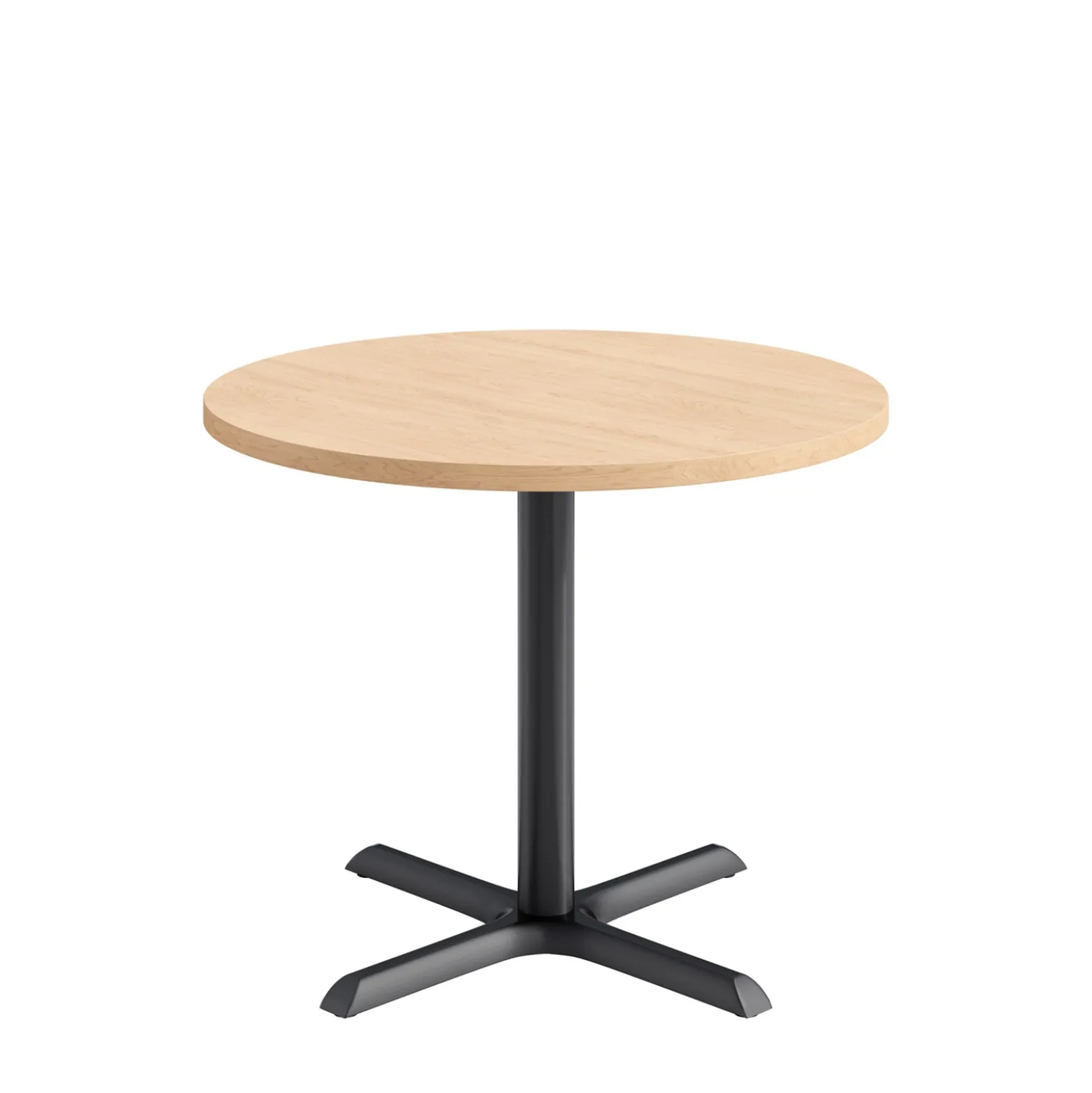 Café au lait Standard Height Round Table with X-Base - 36"W