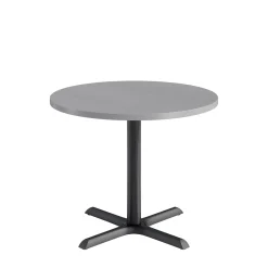Café au lait Standard Height Round Table with X-Base - 36