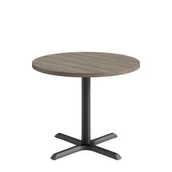 Café au lait Standard Height Round Table with X-Base - 36