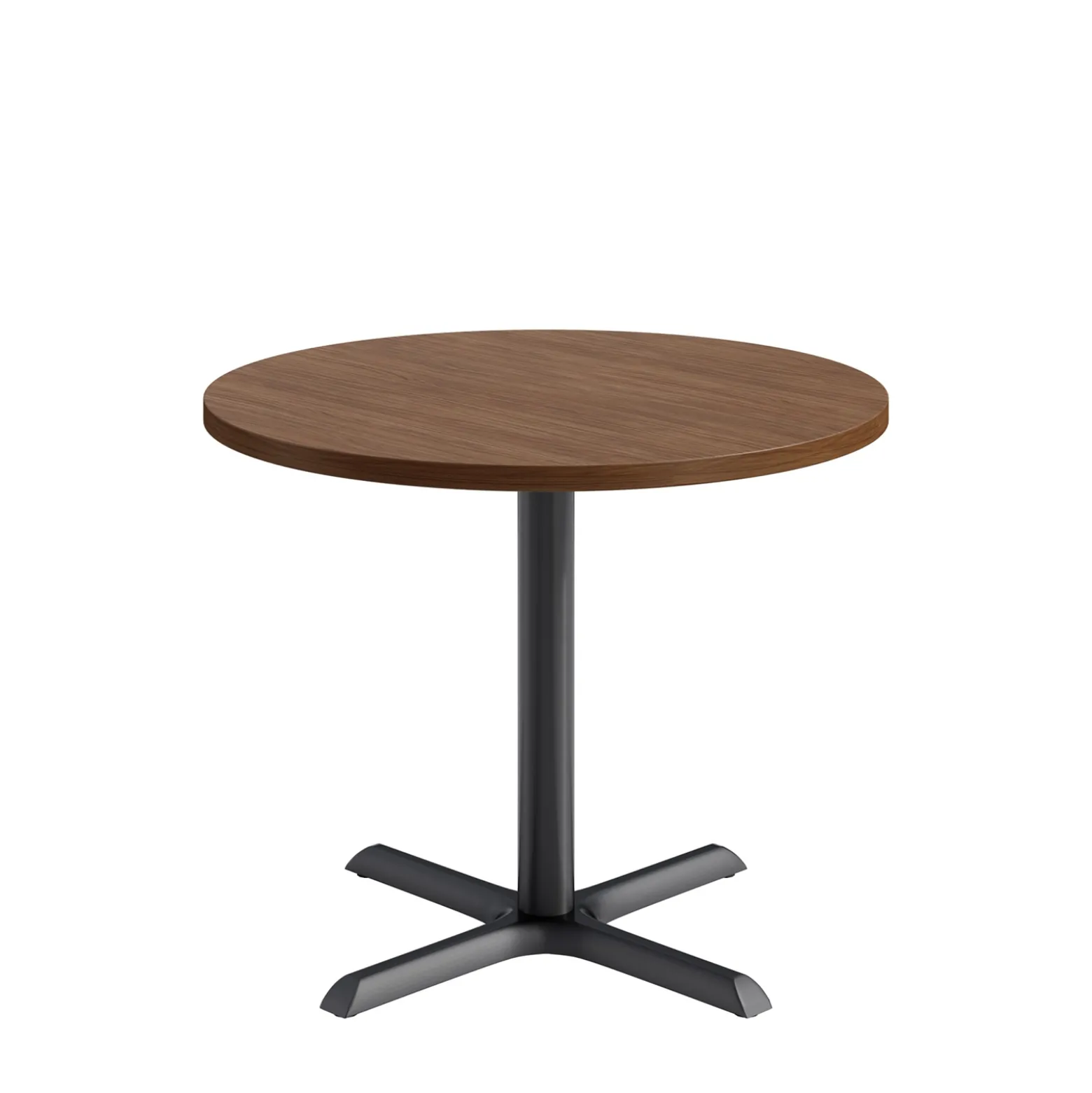 Café au lait Standard Height Round Table with X-Base - 36"W