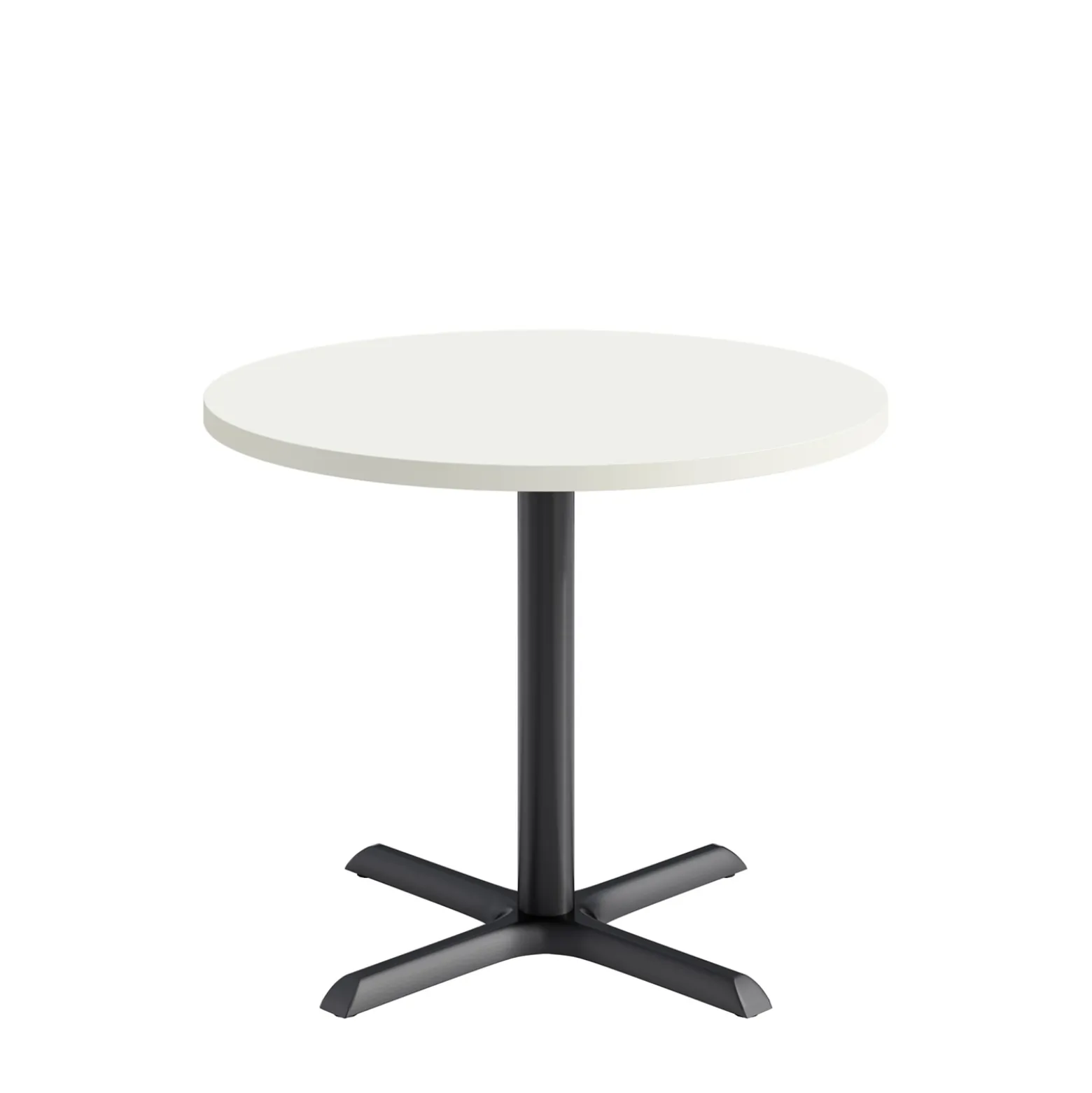 Café au lait Standard Height Round Table with X-Base - 36"W