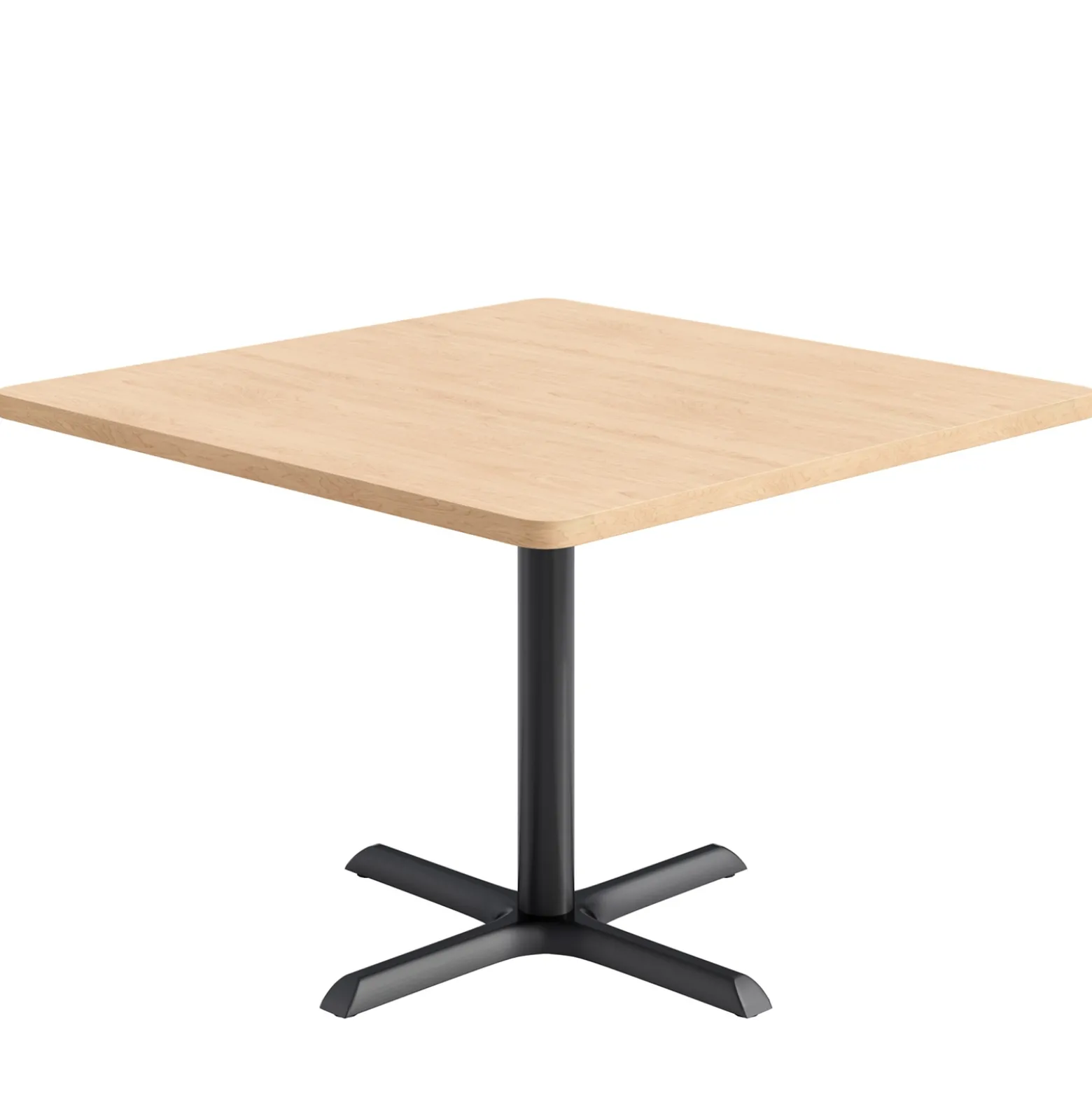 Café au lait Standard Height Square Table with X-Base - 48"W