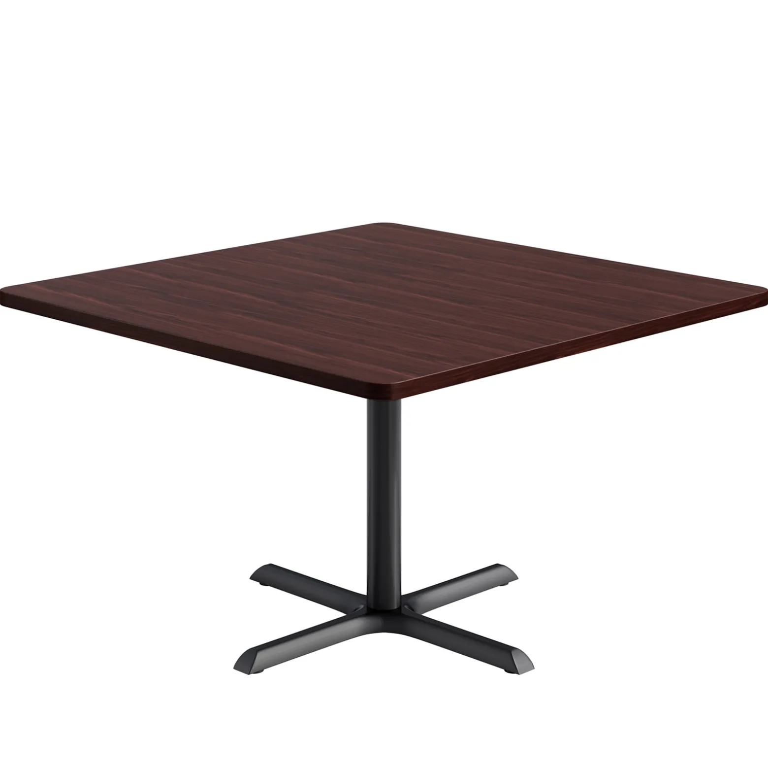 Café au lait Standard Height Square Table with X-Base - 48"W