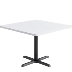 Café au lait Standard Height Square Table with X-Base - 48