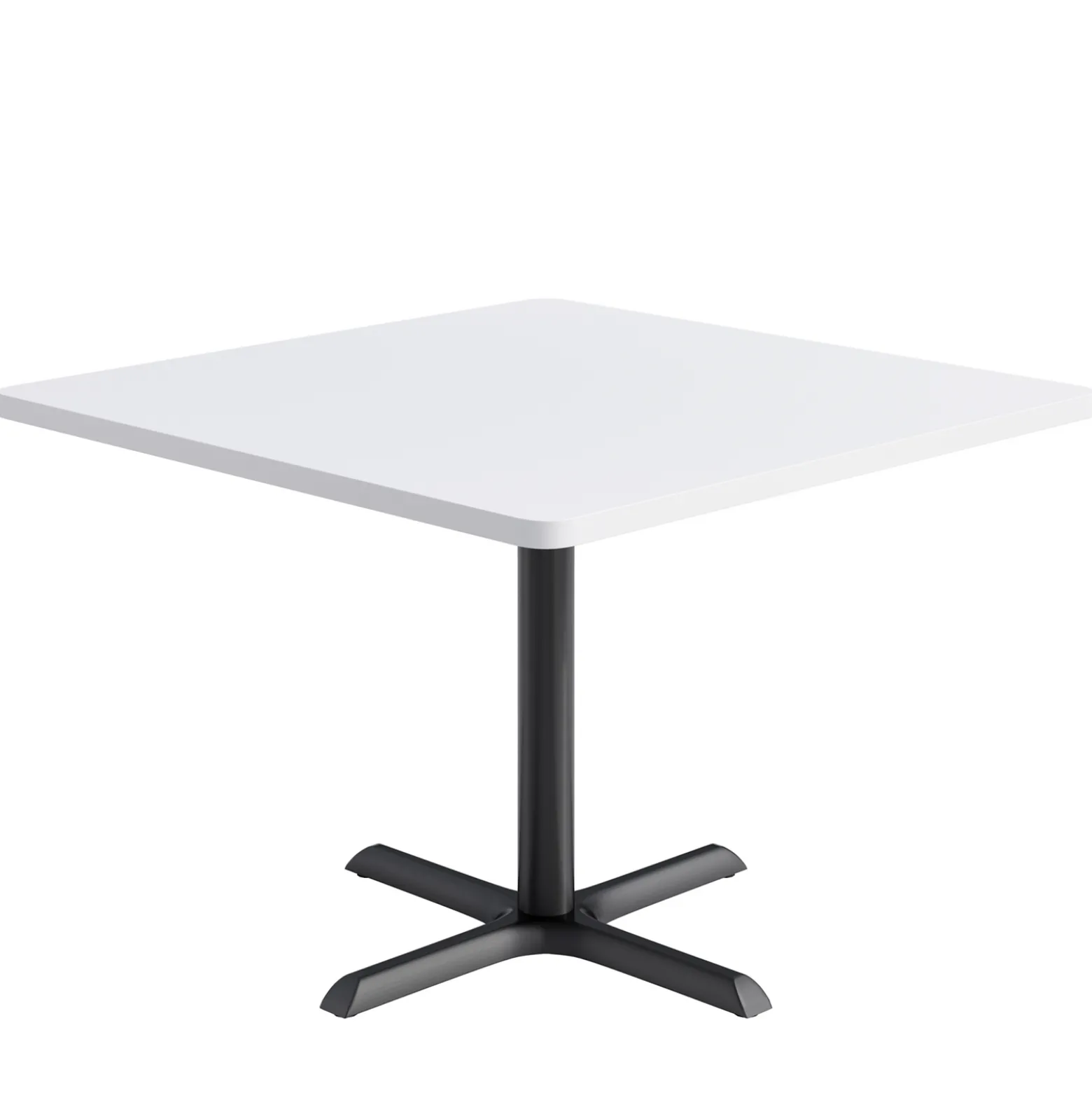 Café au lait Standard Height Square Table with X-Base - 48"W