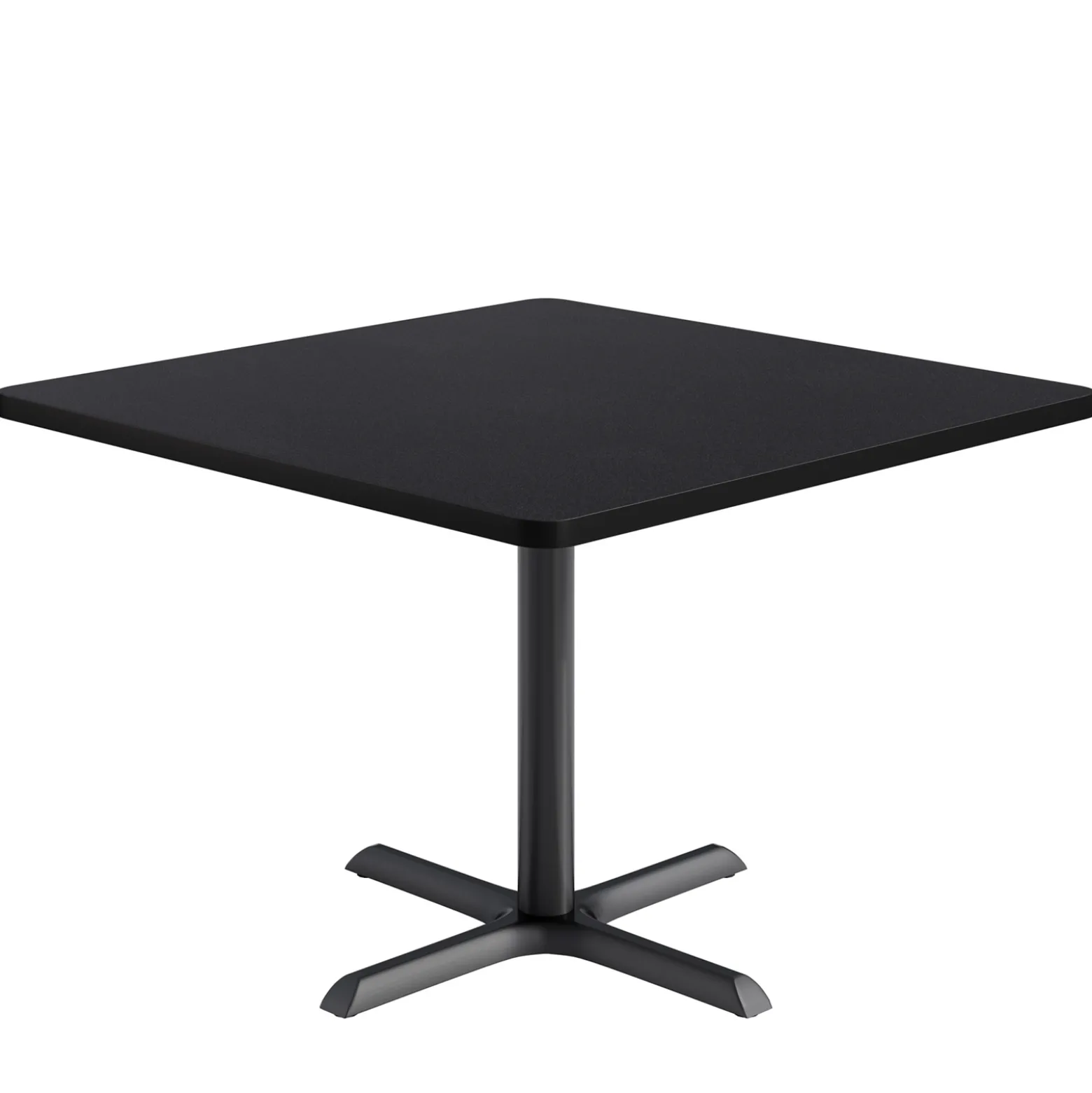 Café au lait Standard Height Square Table with X-Base - 48"W