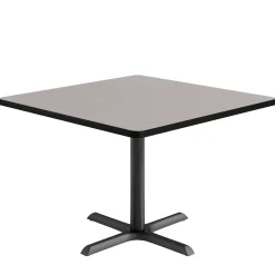 Café au lait Standard Height Square Table with X-Base - 48