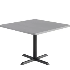 Café au lait Standard Height Square Table with X-Base - 48