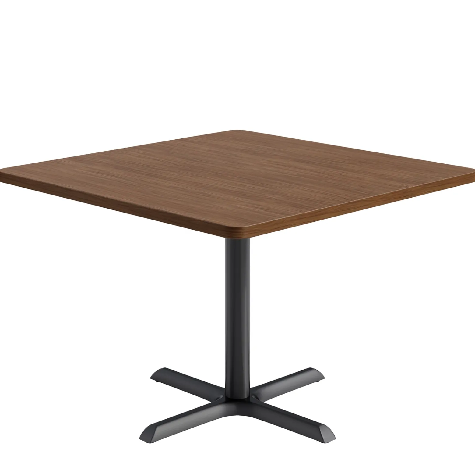 Café au lait Standard Height Square Table with X-Base - 48"W
