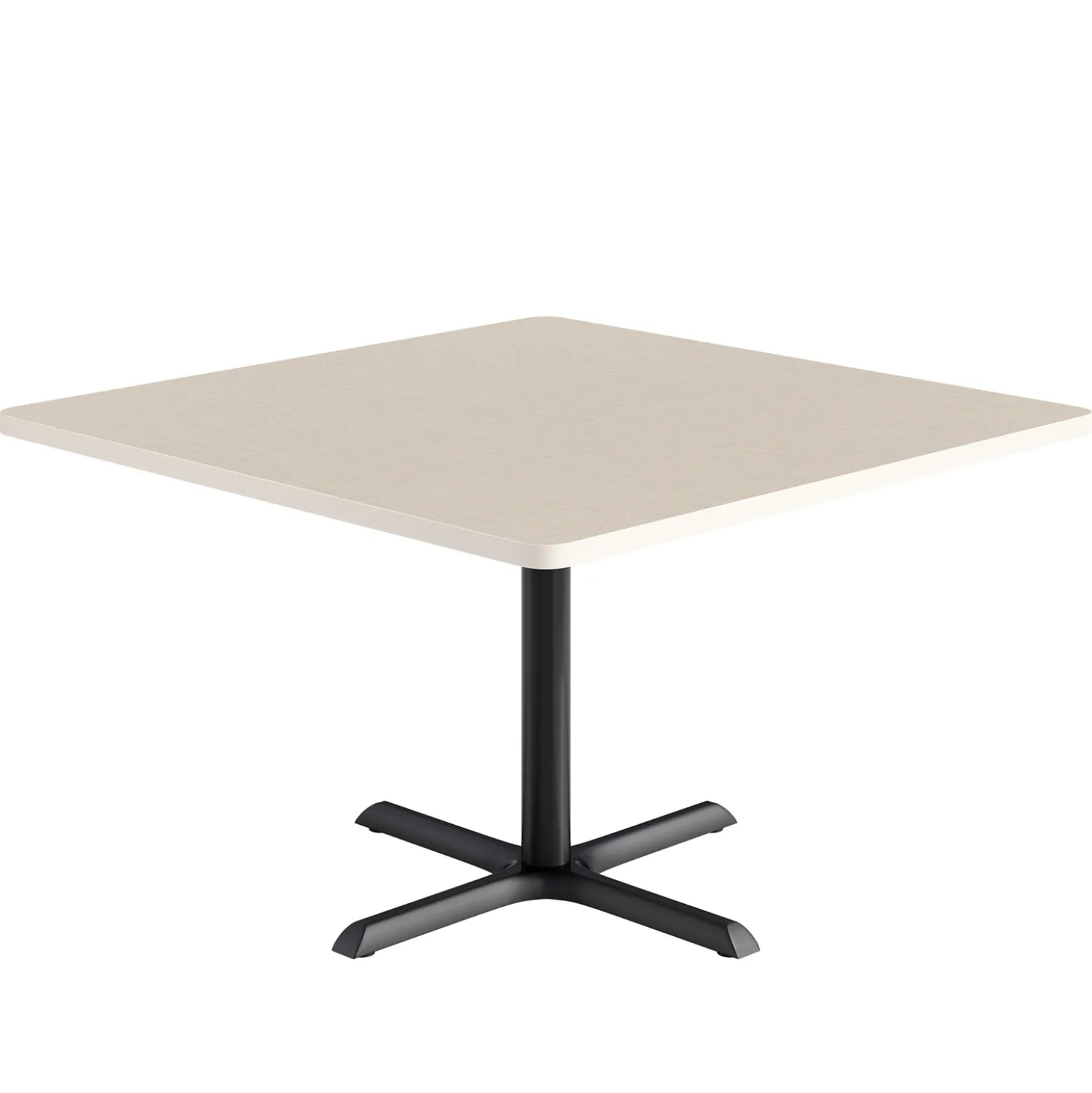Café au lait Standard Height Square Table with X-Base - 48"W