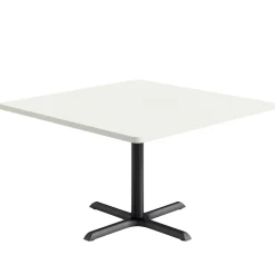 Café au lait Standard Height Square Table with X-Base - 48