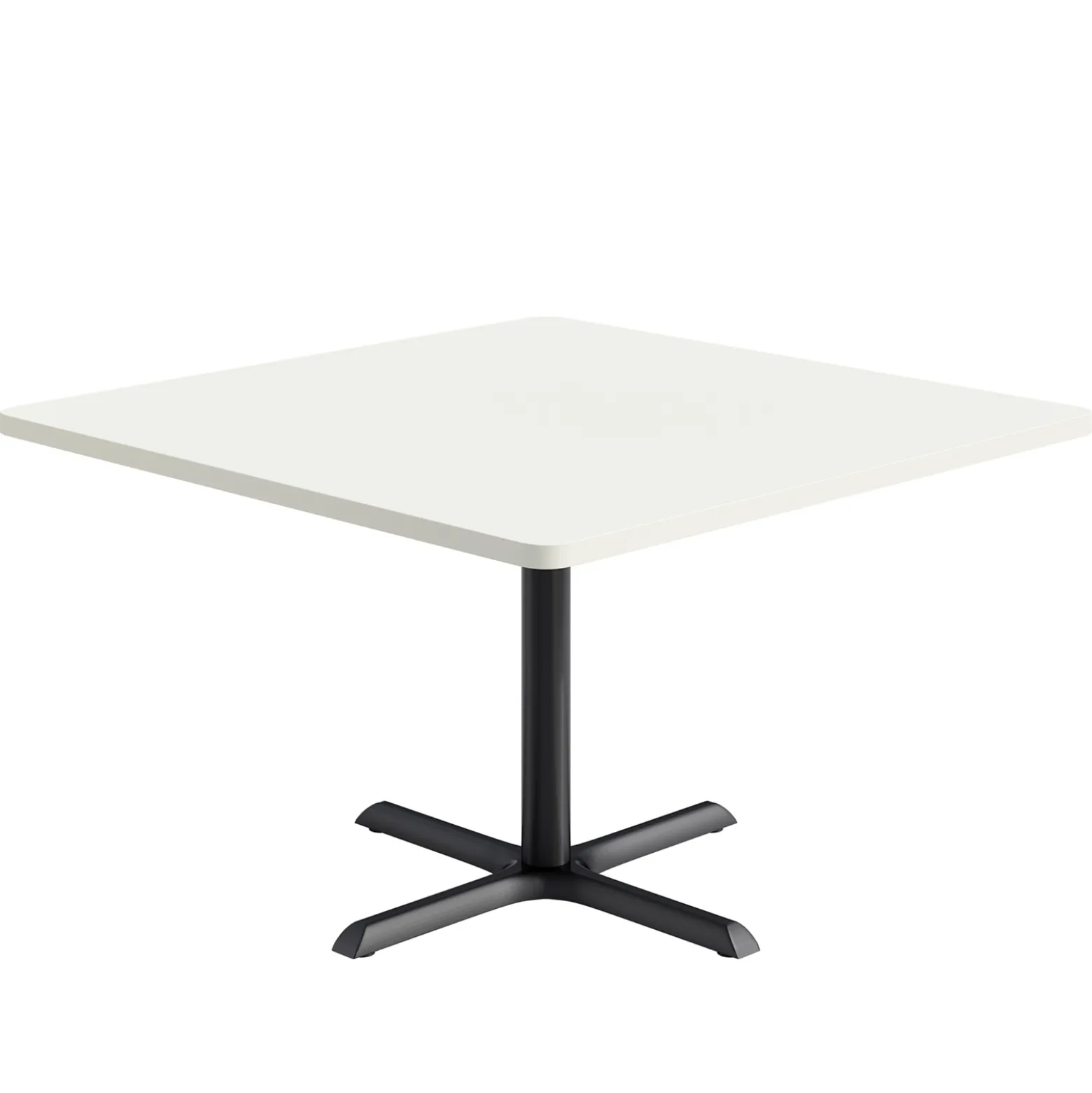 Café au lait Standard Height Square Table with X-Base - 48"W