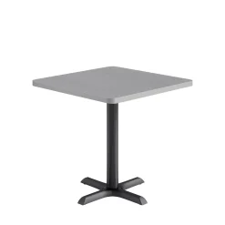 Café au lait Standard Height Square Table with X-Base - 30"W