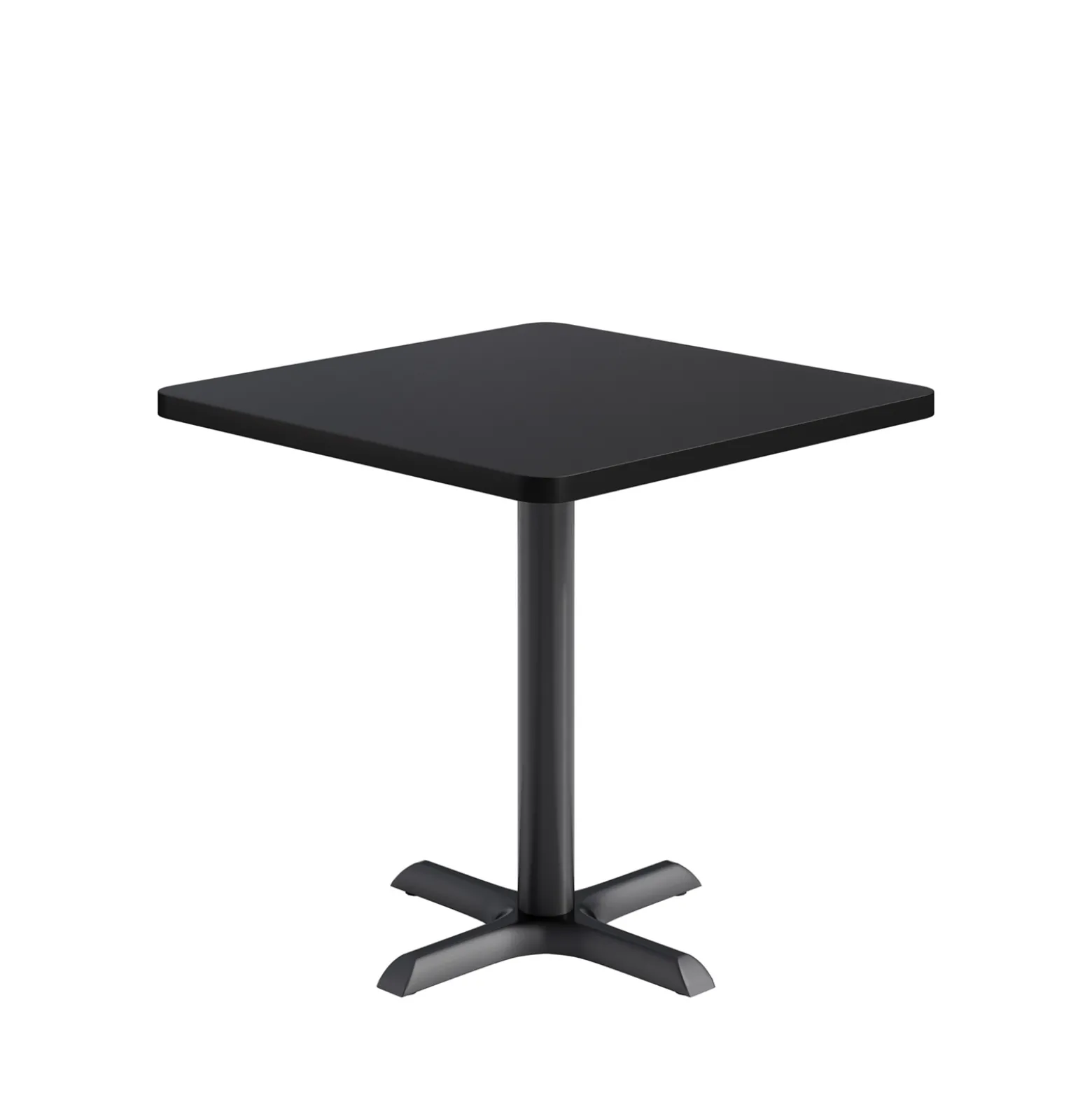 Café au lait Standard Height Square Table with X-Base - 30"W