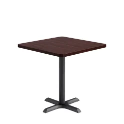 Café au lait Standard Height Square Table with X-Base - 30