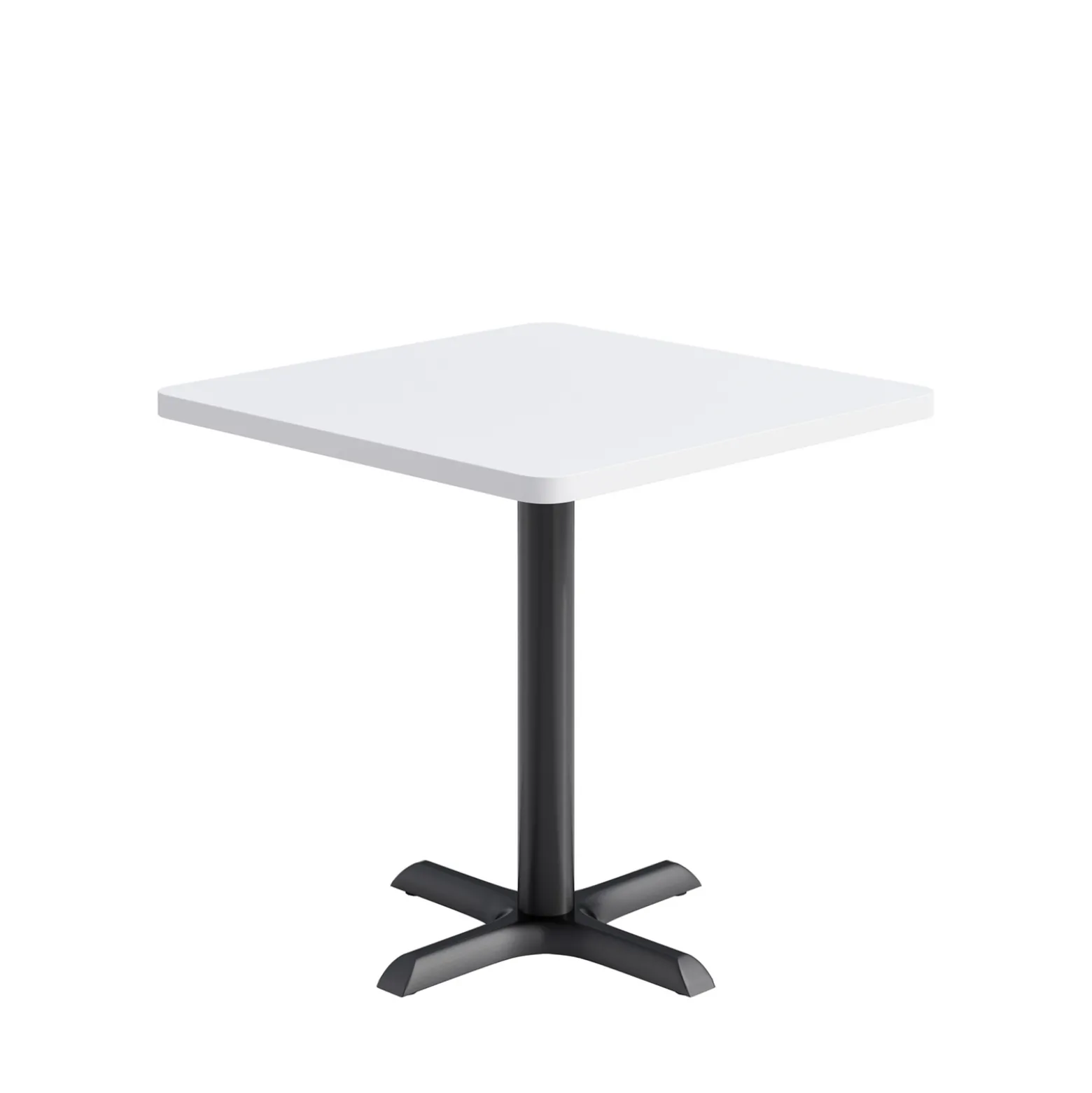 Café au lait Standard Height Square Table with X-Base - 30"W