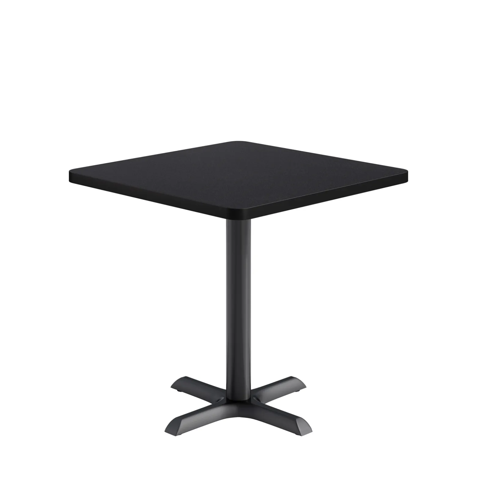 Café au lait Standard Height Square Table with X-Base - 30"W