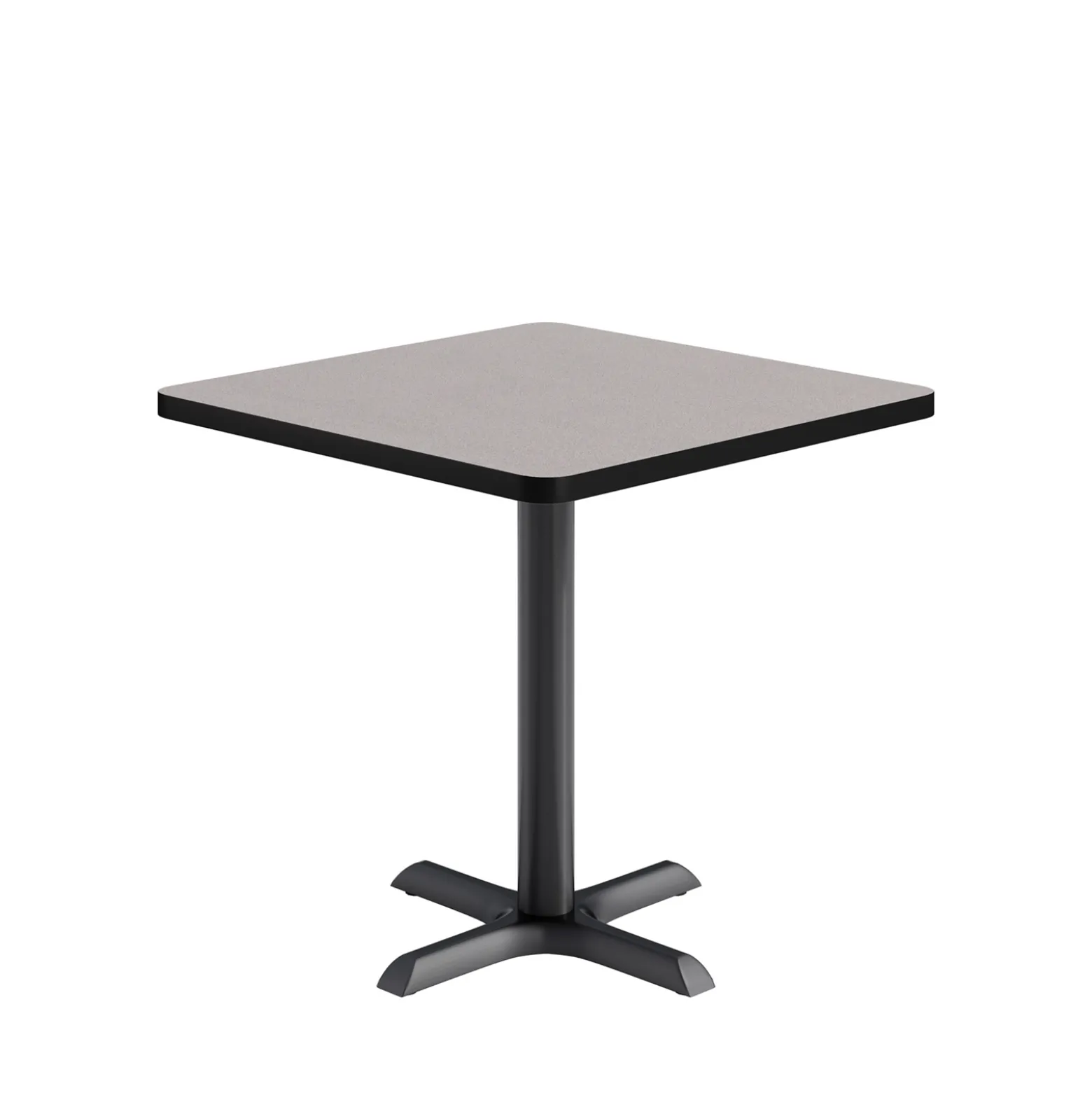 Café au lait Standard Height Square Table with X-Base - 30"W