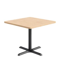 Café au lait Standard Height Square Table with X-Base - 30